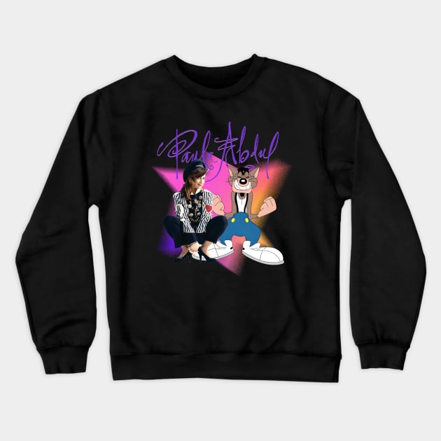 Paula Abdul & The Famous MC Skat Kat Crewneck Sweatshirt by LSanchezArt